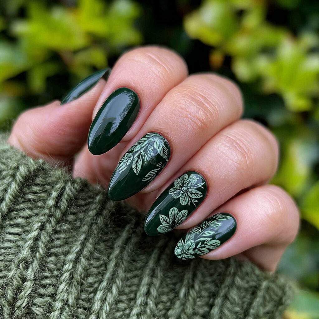 10 forest green fall nails for a