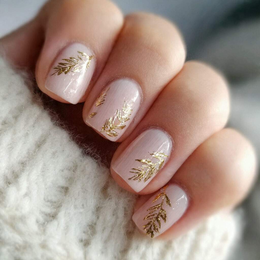 12 january nail designs with gold foil