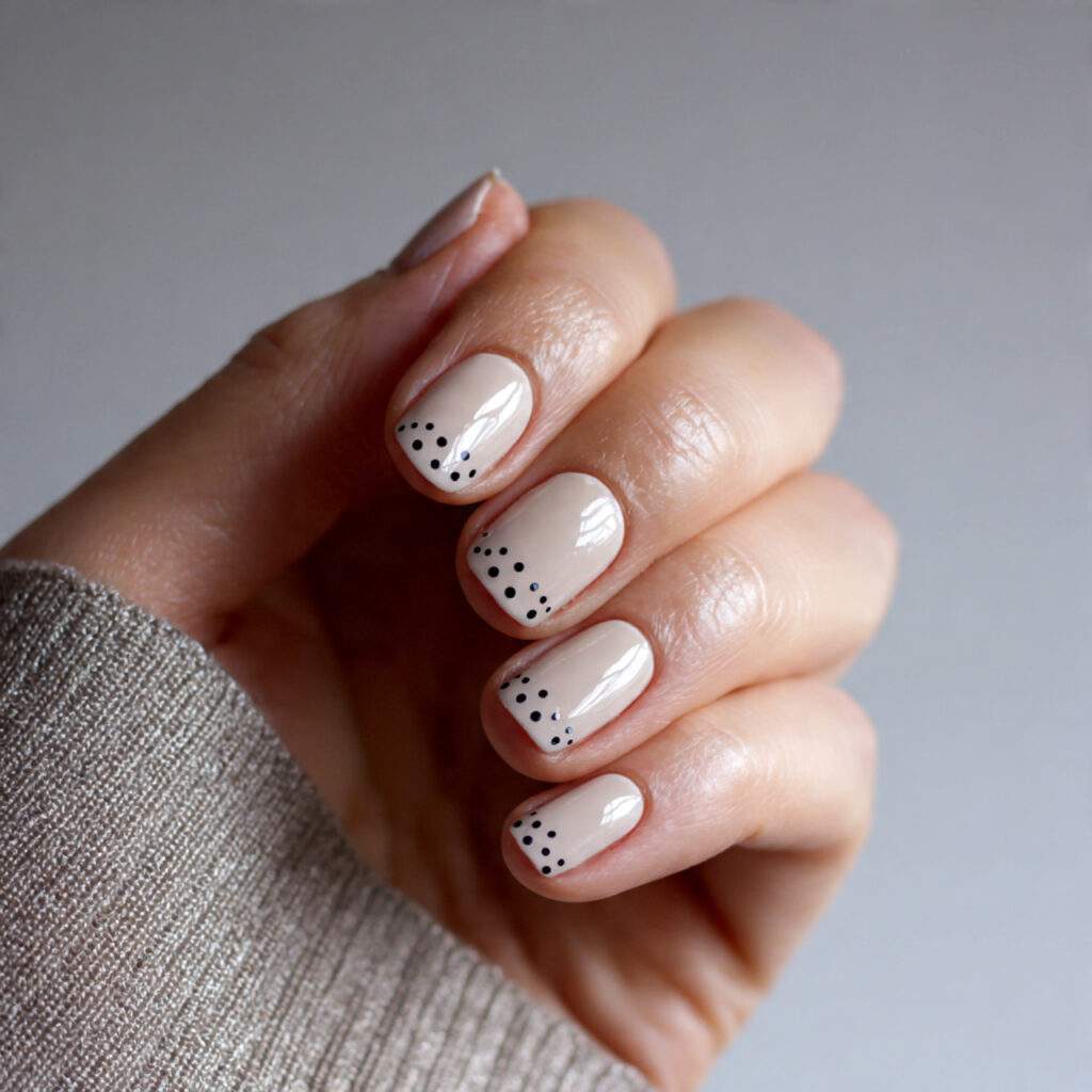 18 minimal dot nail art with neutral