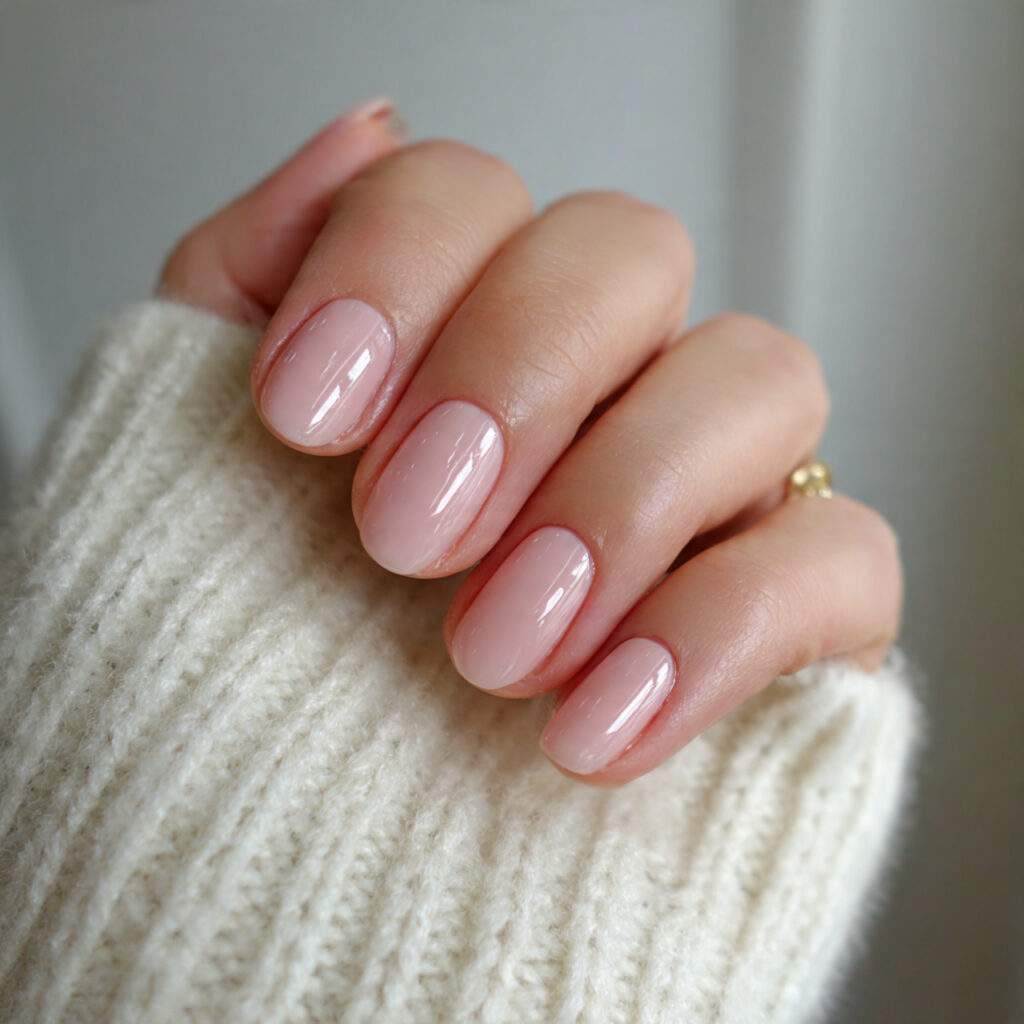20 minimal short january nails with barely