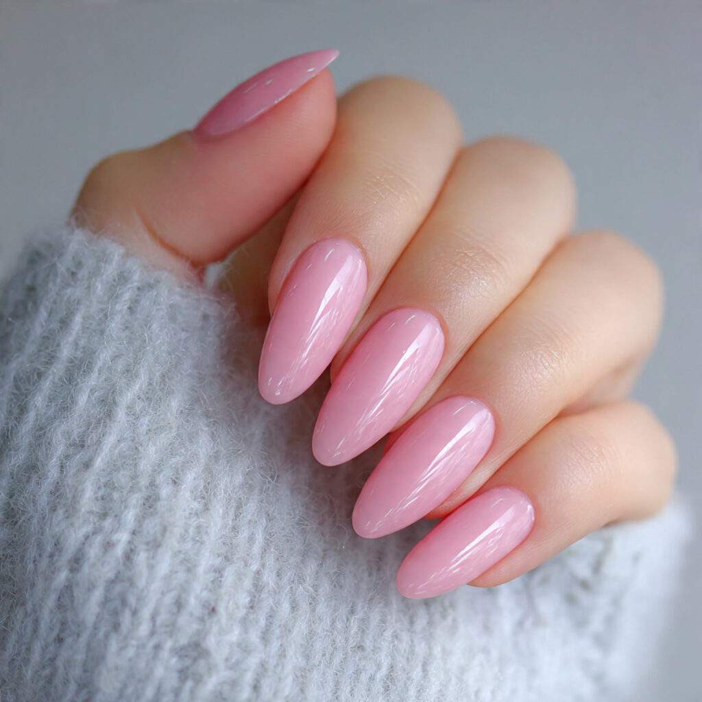 22 sheer pink jelly nails