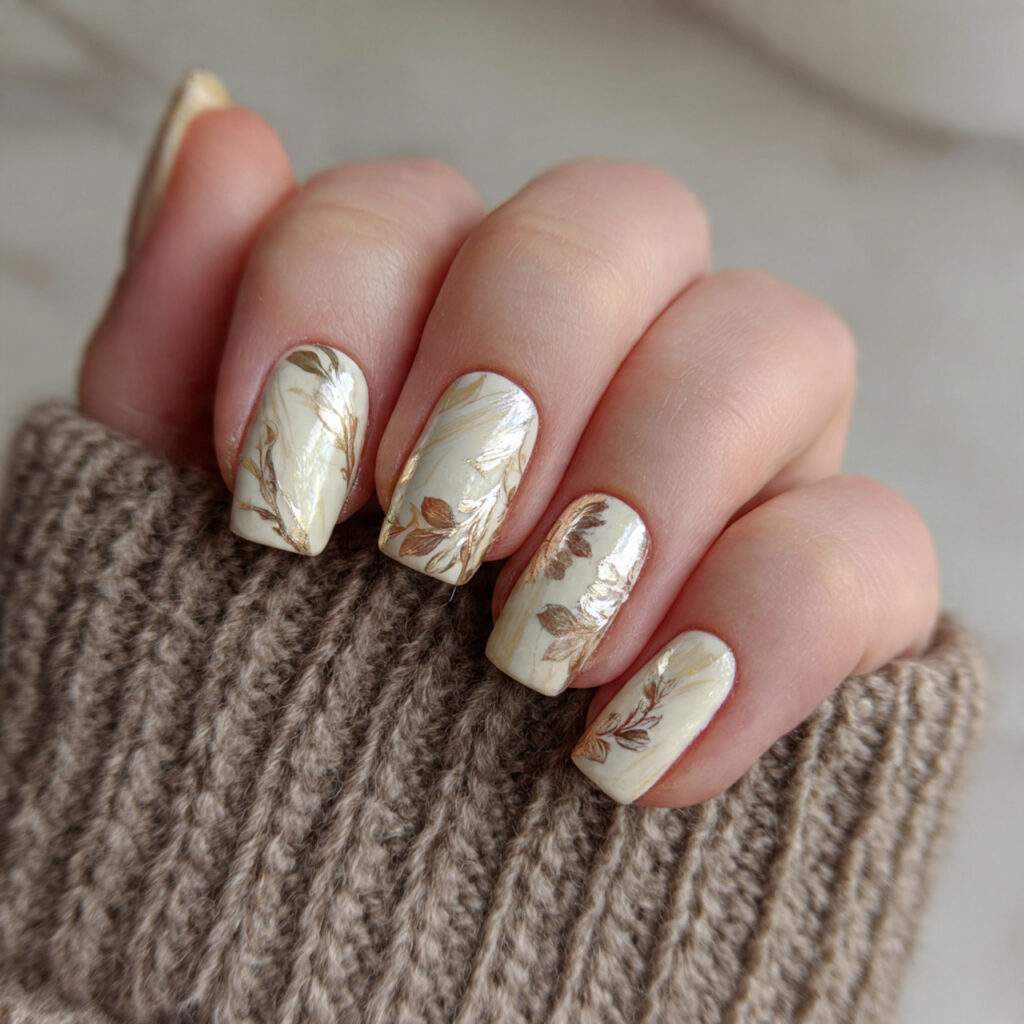 8 creamy ivory january nails with classy
