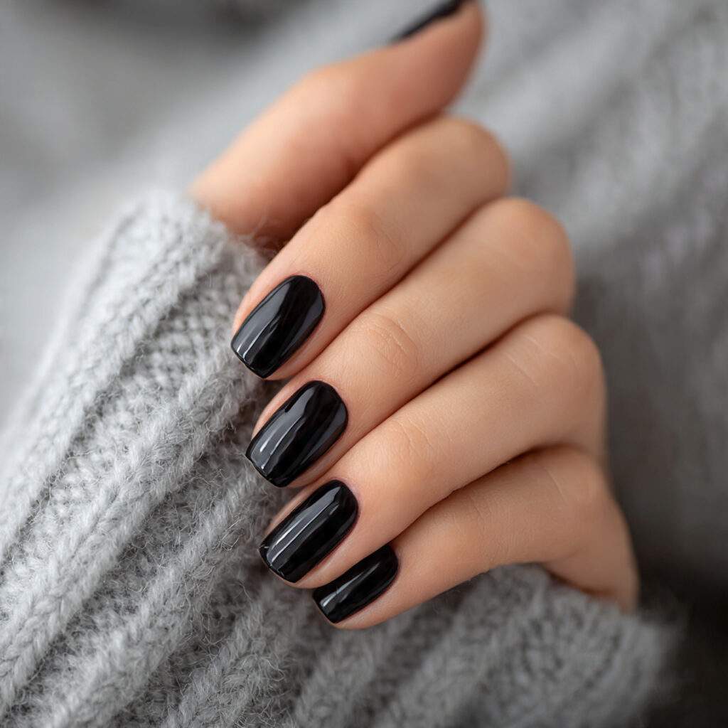 a clean stylish image of shiny black