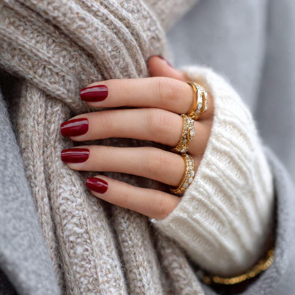 a person wearing a winter outfit with