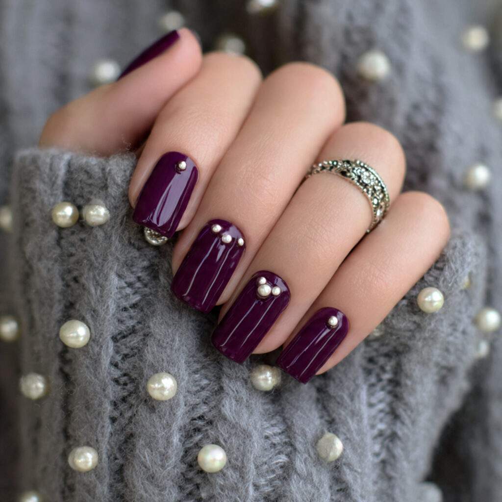 a person wearing elegant and refined purple