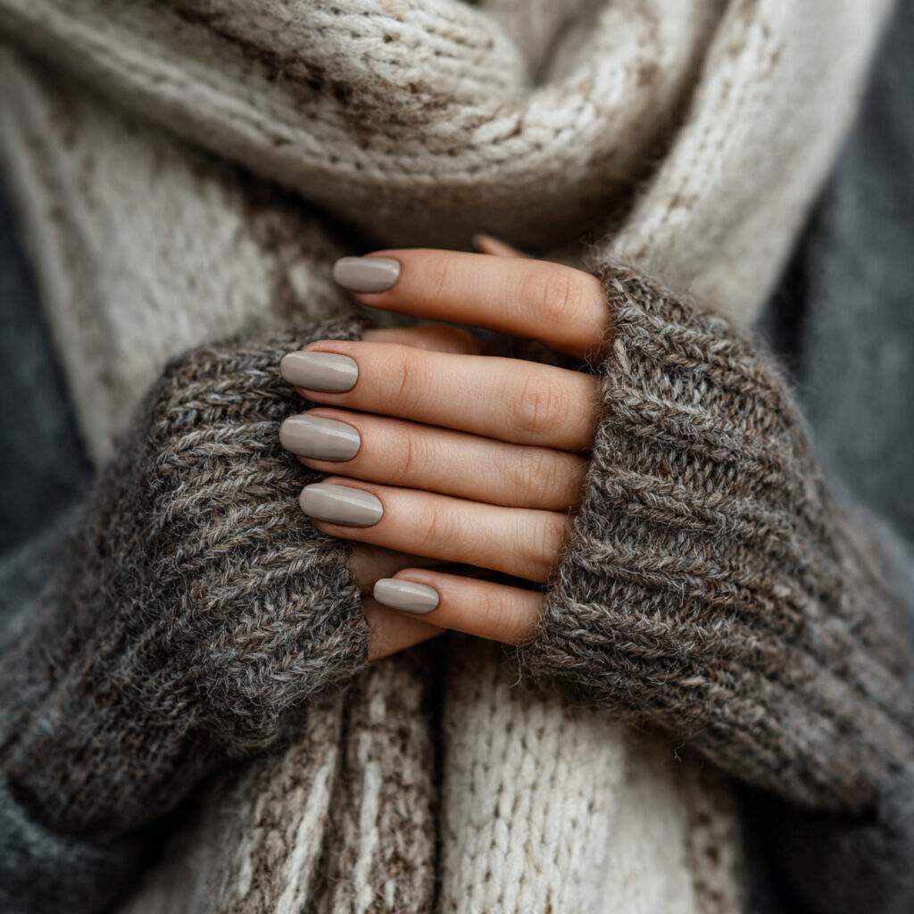 a person with short nails wearing a