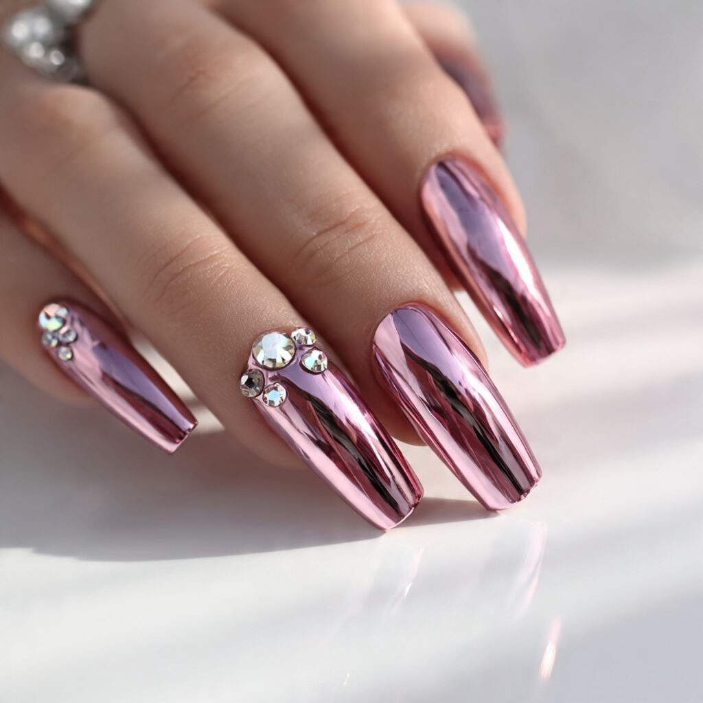 a set of long nails on well groomed