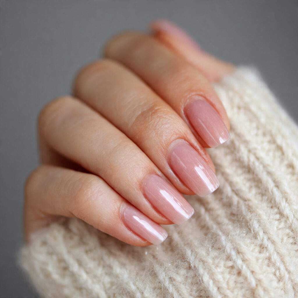 balanced length natural nails the nails are