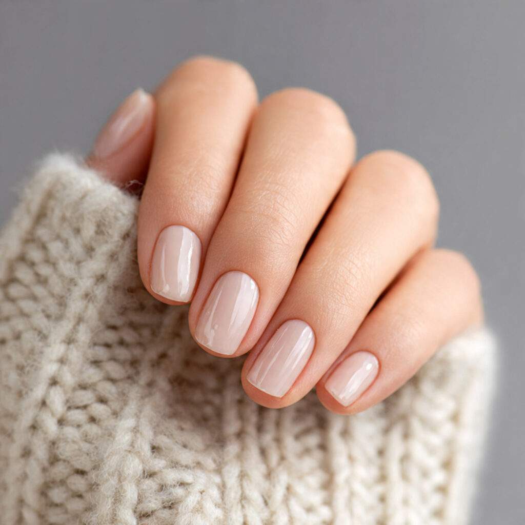 bare nails treated with keratin strengthening formula