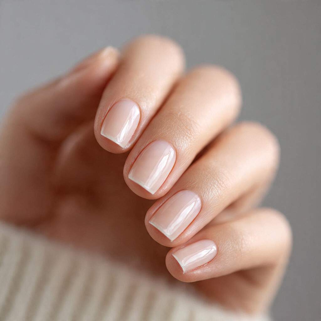 bare nails treated with vitamin e oil