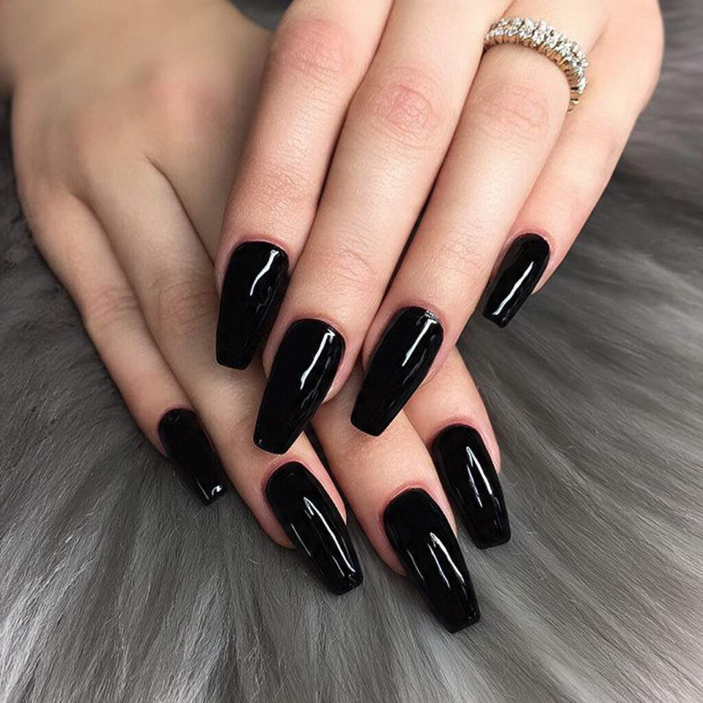 black coffin nails offer a modern and