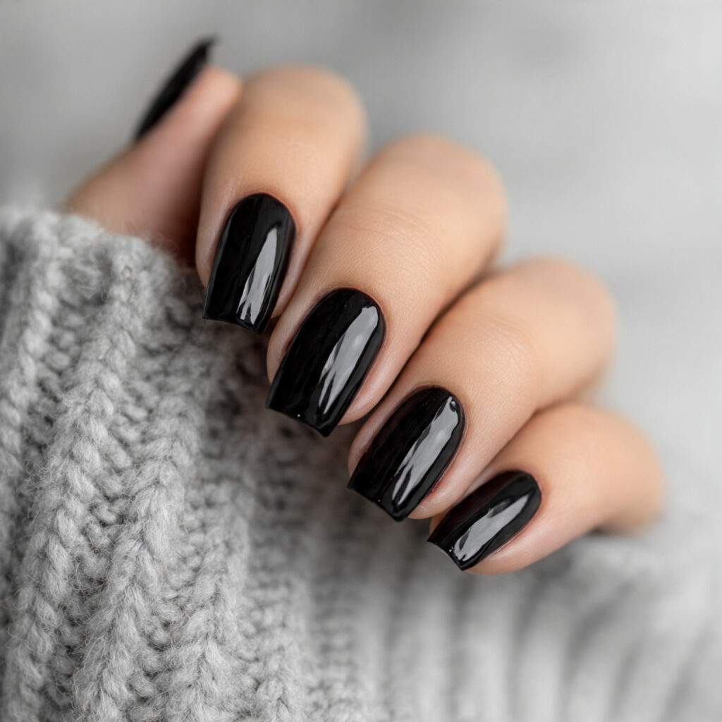 black square nails create a strong and
