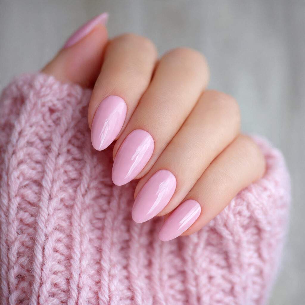 blush pink almond valentine nails create a