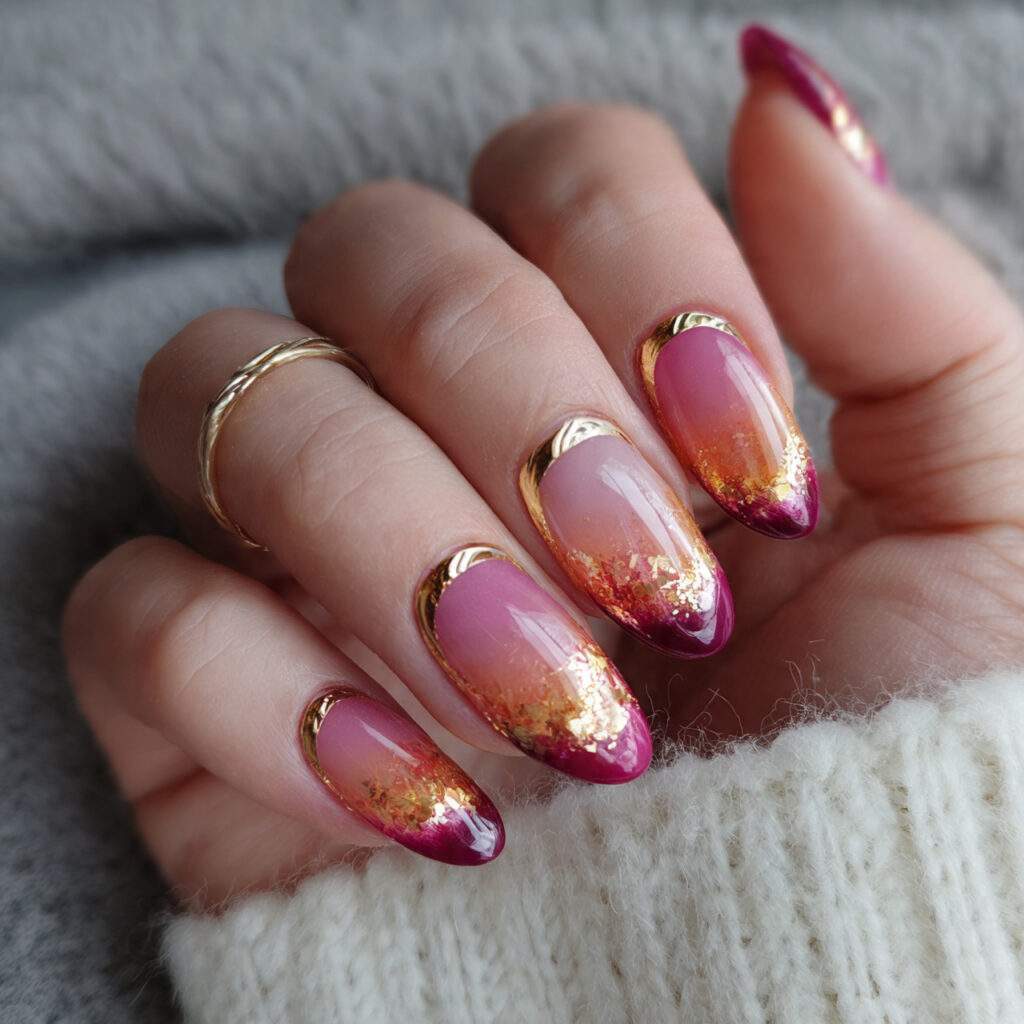 bold french tips with a glam twist