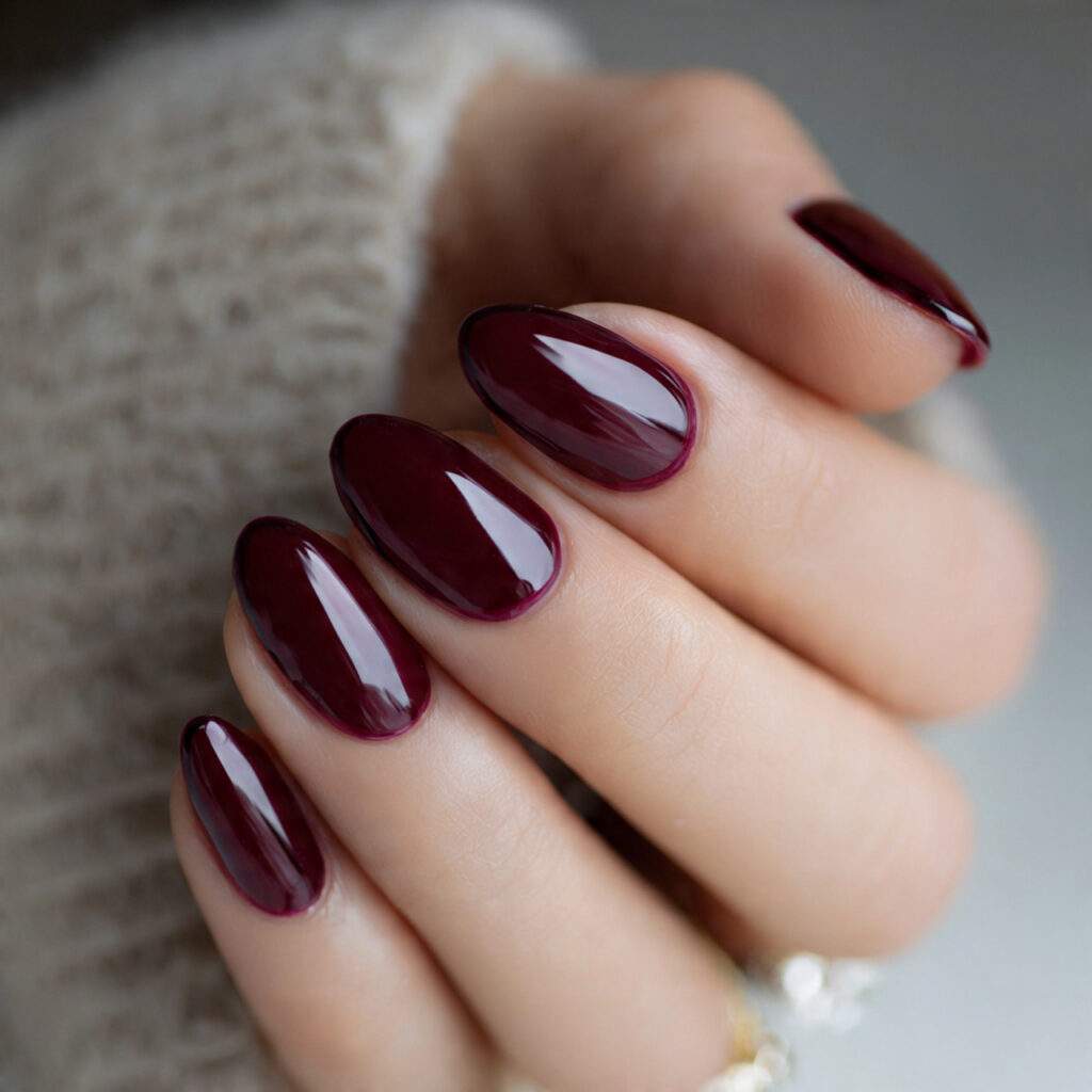 burgundy french tips create sophisticated valentine nails
