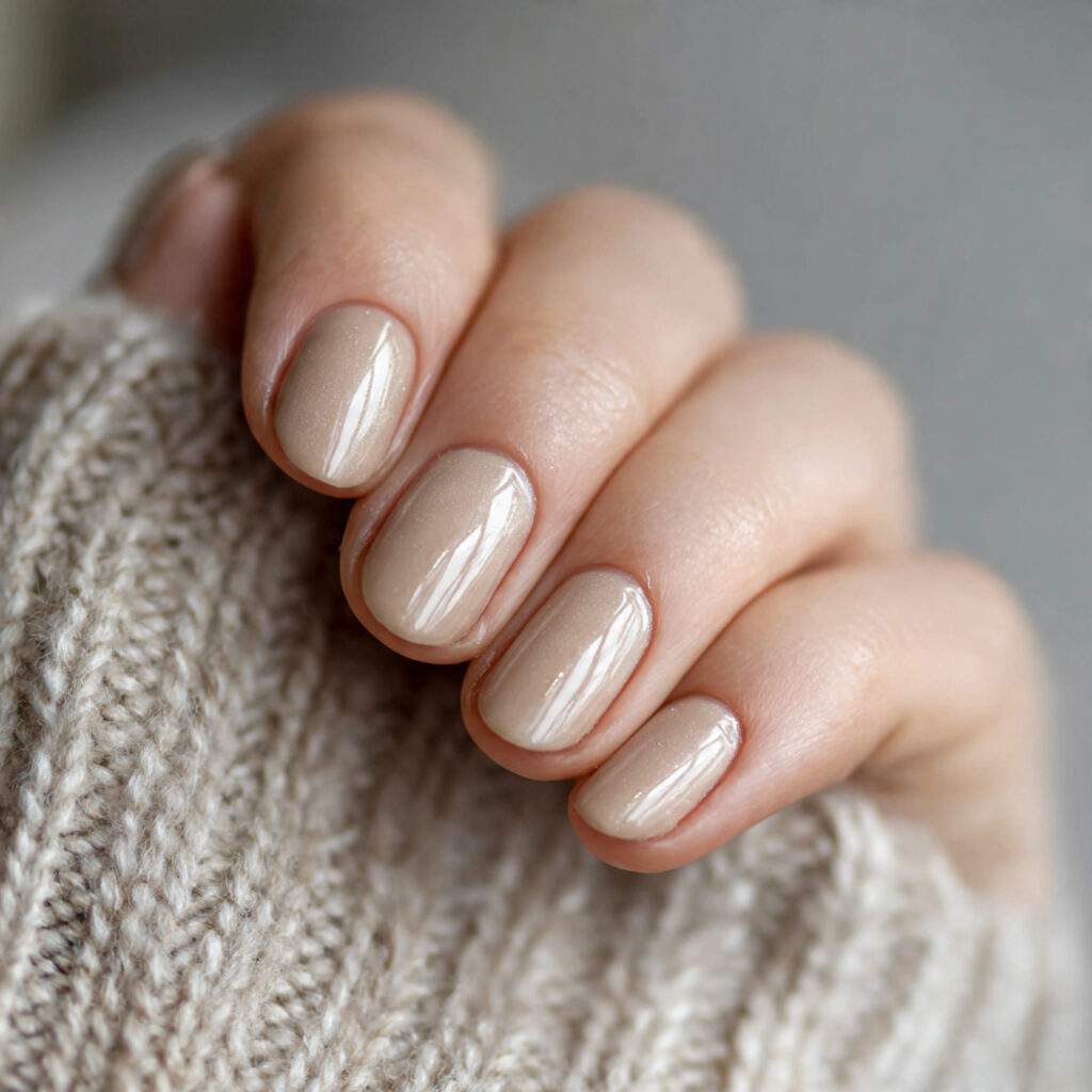 champagne neutral nails
