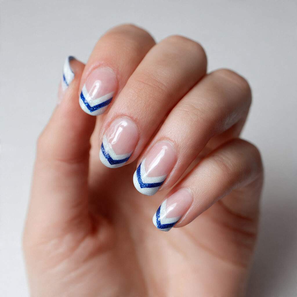 chevron french tips