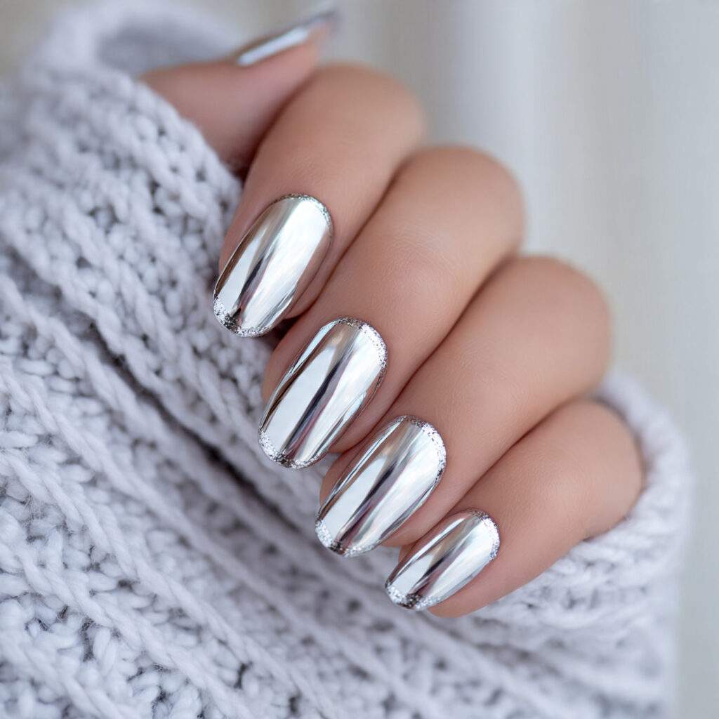 chrome french tips give your nails a