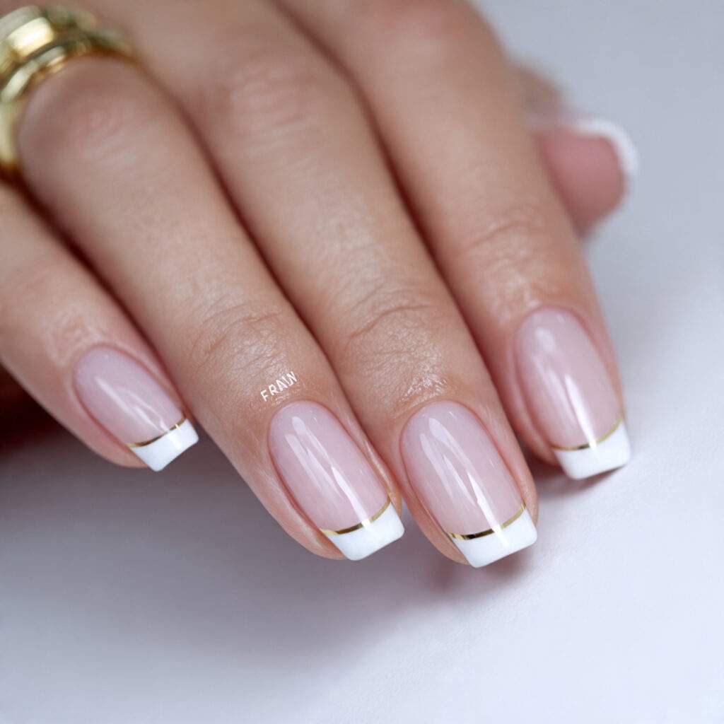 clean french luxury nails