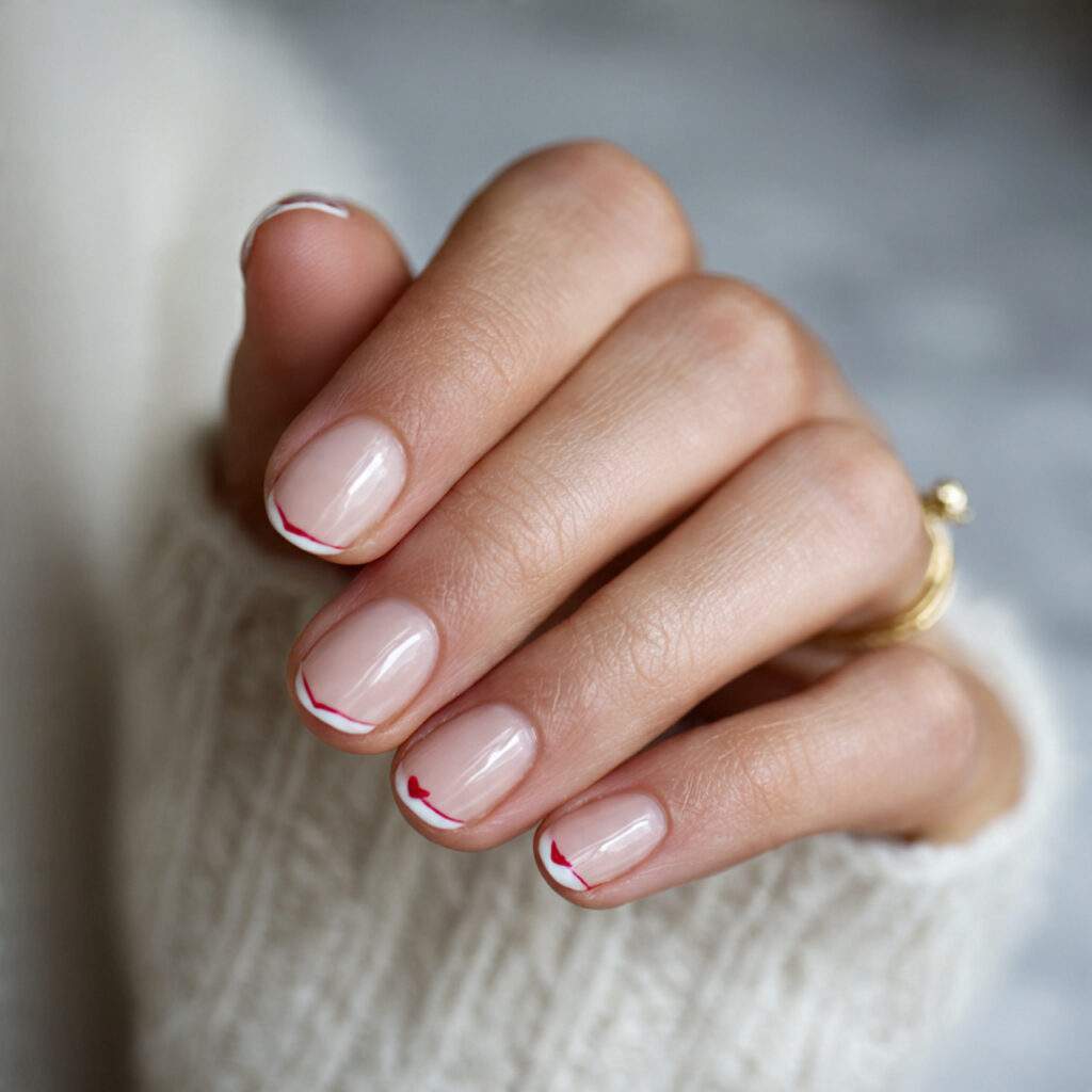 clean natural valentine nails focus on simplicity