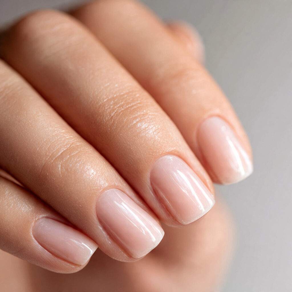 close up of well maintained natural nails clean filing
