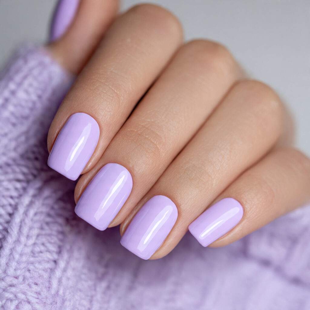 close up photo of short nails painted in 10