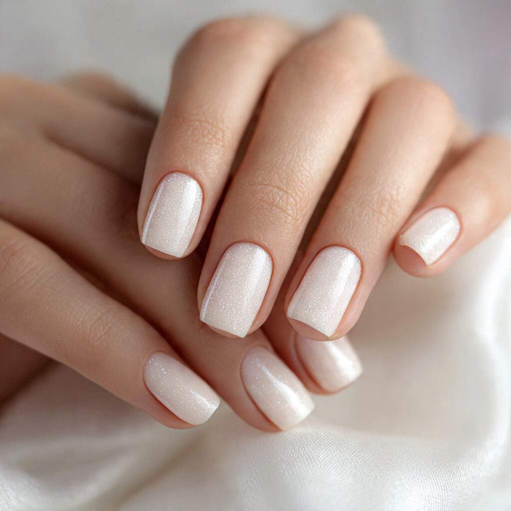 close up photo of short nails painted in 4