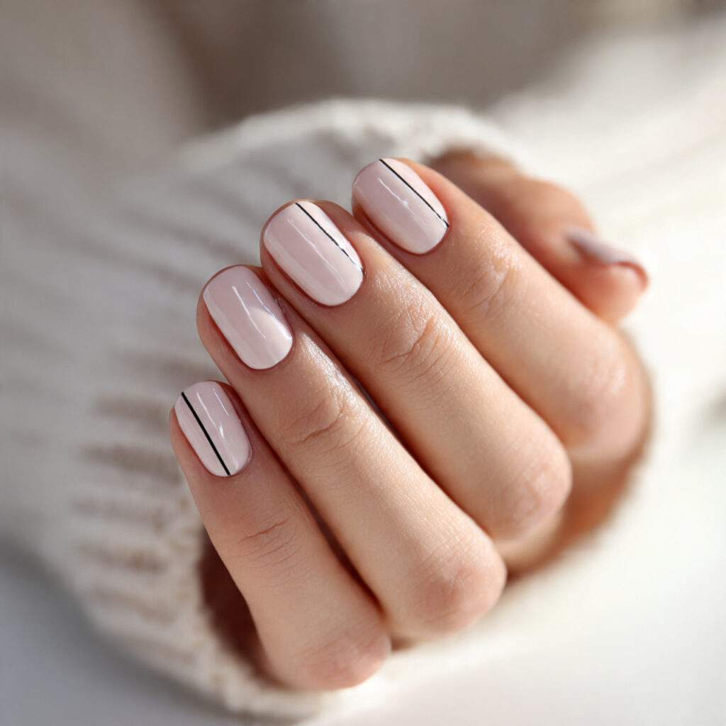 close up photo of short nails with one 1