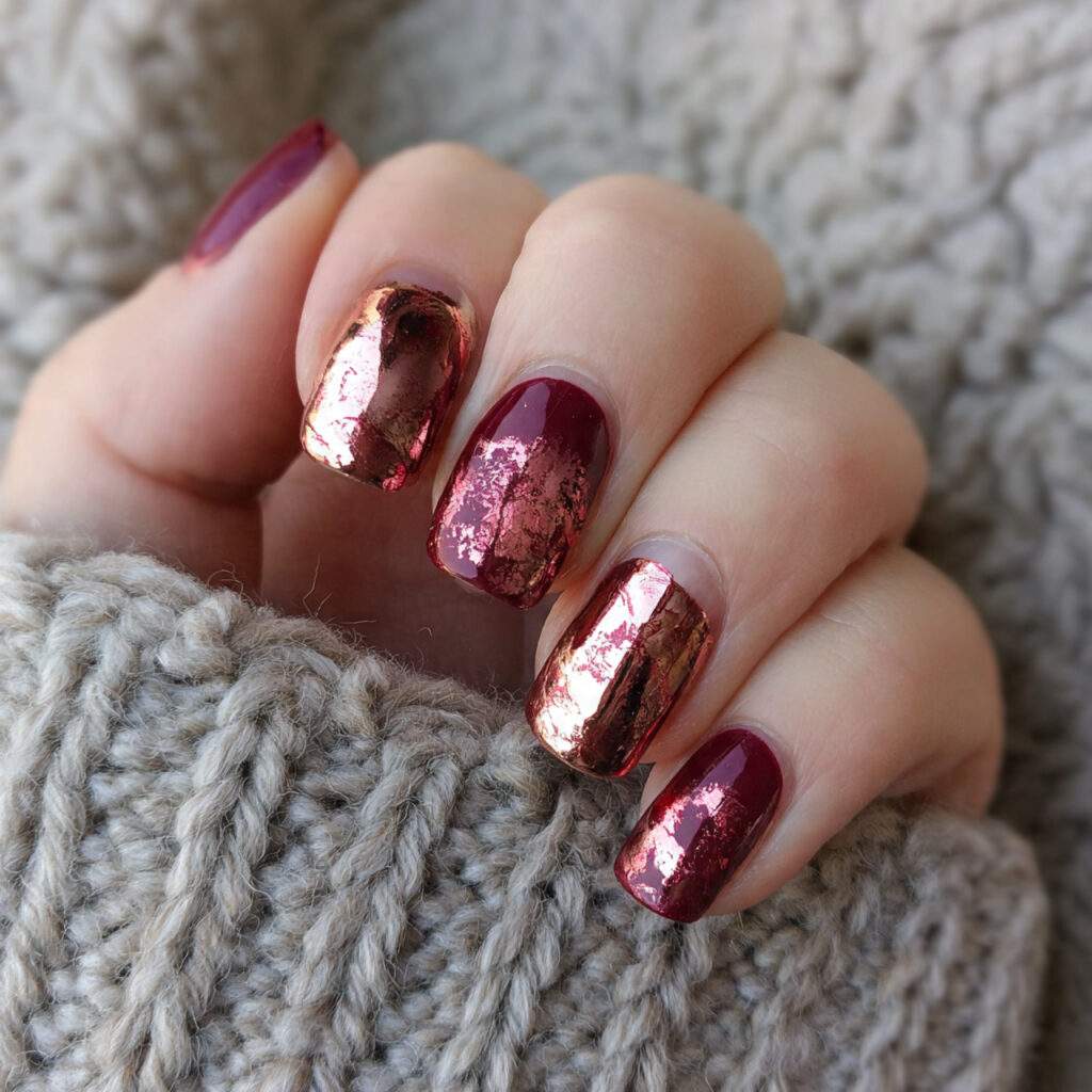 cranberry nails look bold and beautiful adding