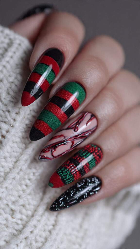 create a pin style nail art image featuring 6