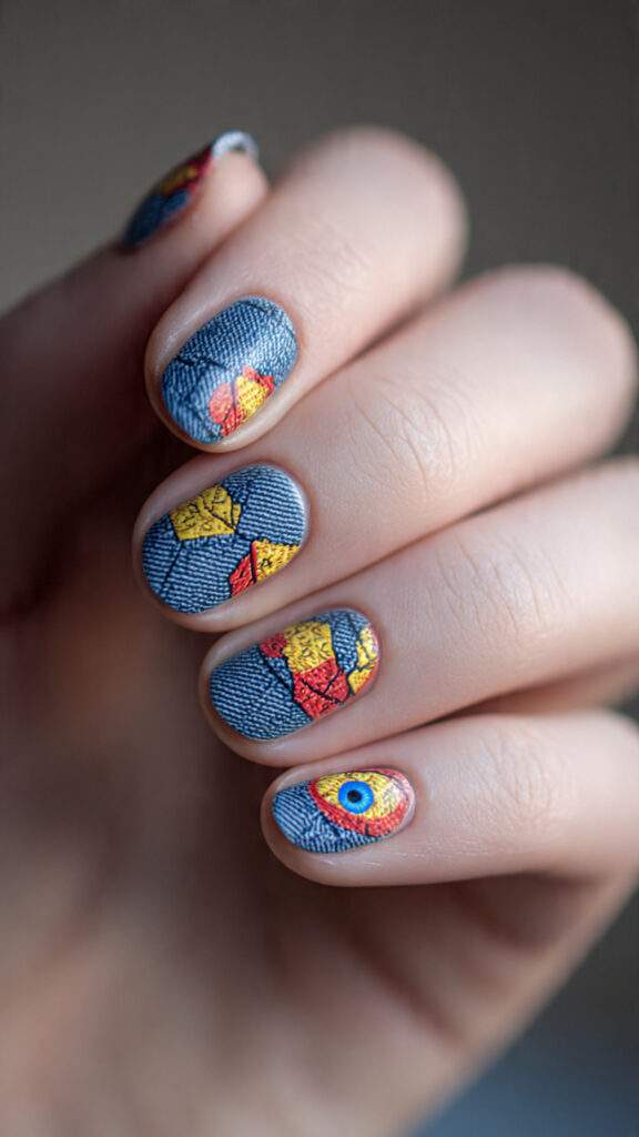 create a pin style nail art image in