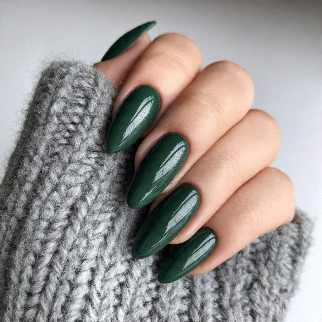 dark green winter nails feel balanced and