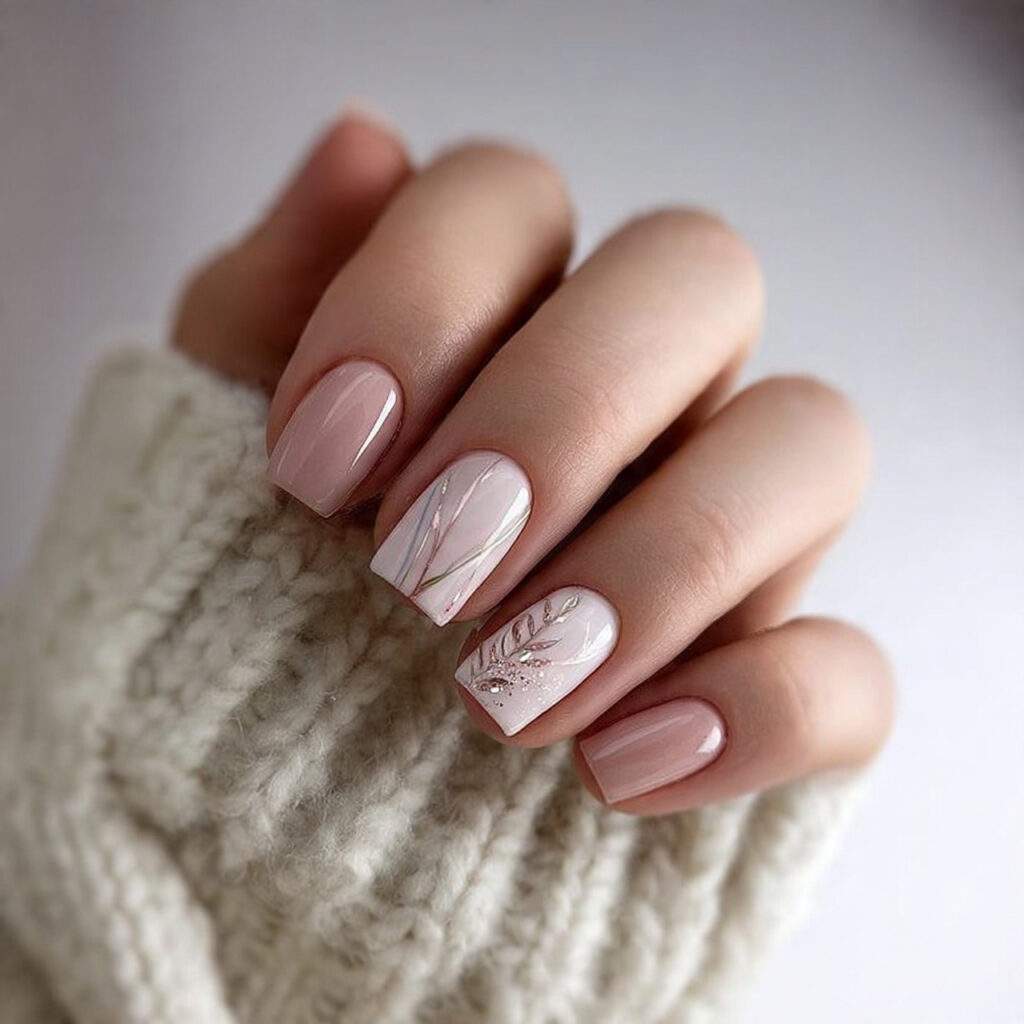 elegant winter nails with clean modern designs