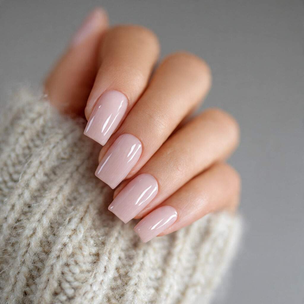 elegant winter square nails feel structured polished
