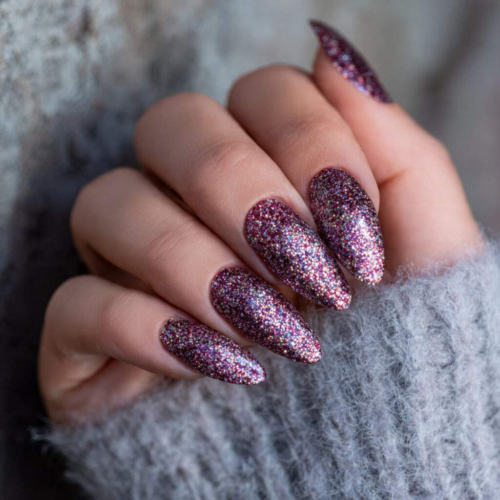 glitter nails that sparkle with confidence