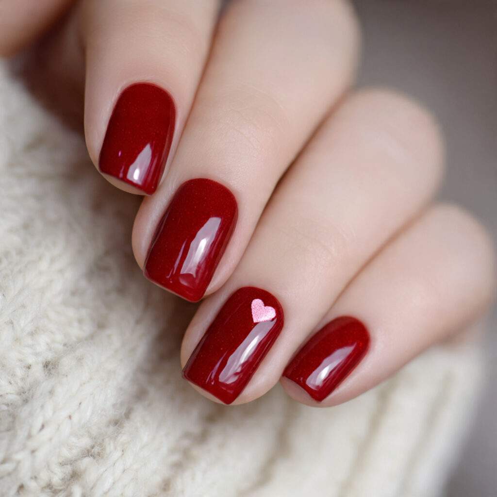 glossy red polish creates bold elegance the