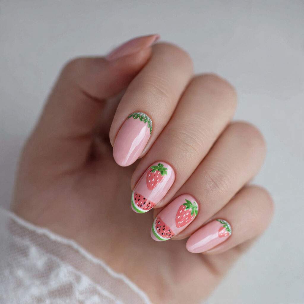 guava nails are soft pink or coral