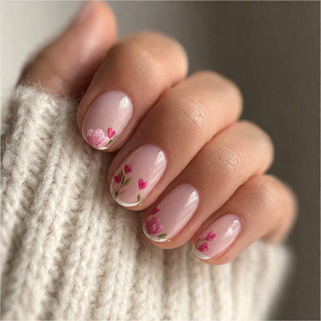 heart cuticle detail nails place small heart