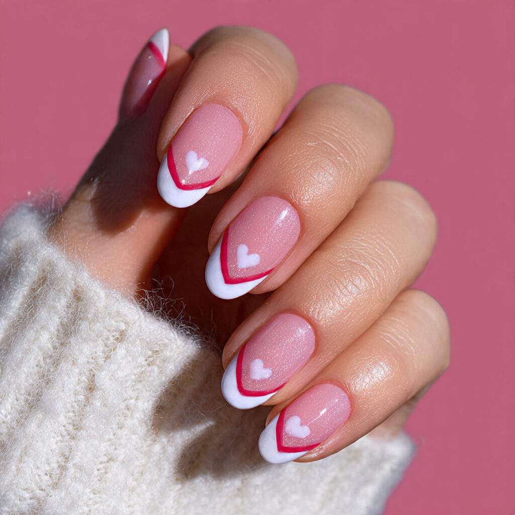 heart french tips are the playful trending