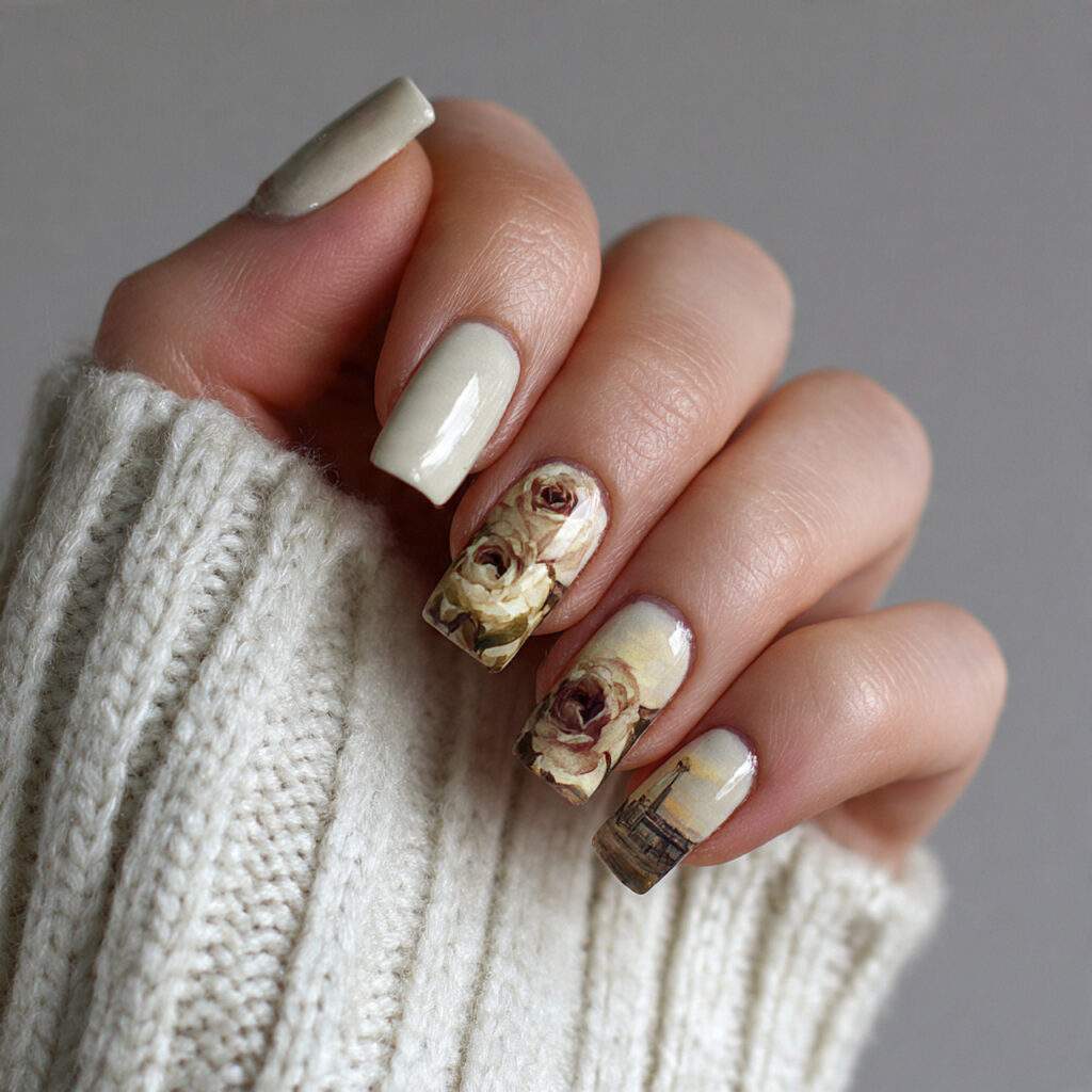 ivory nails pin style with the 16k