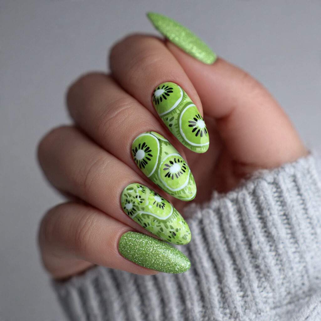kiwi nails are vibrant and playful use