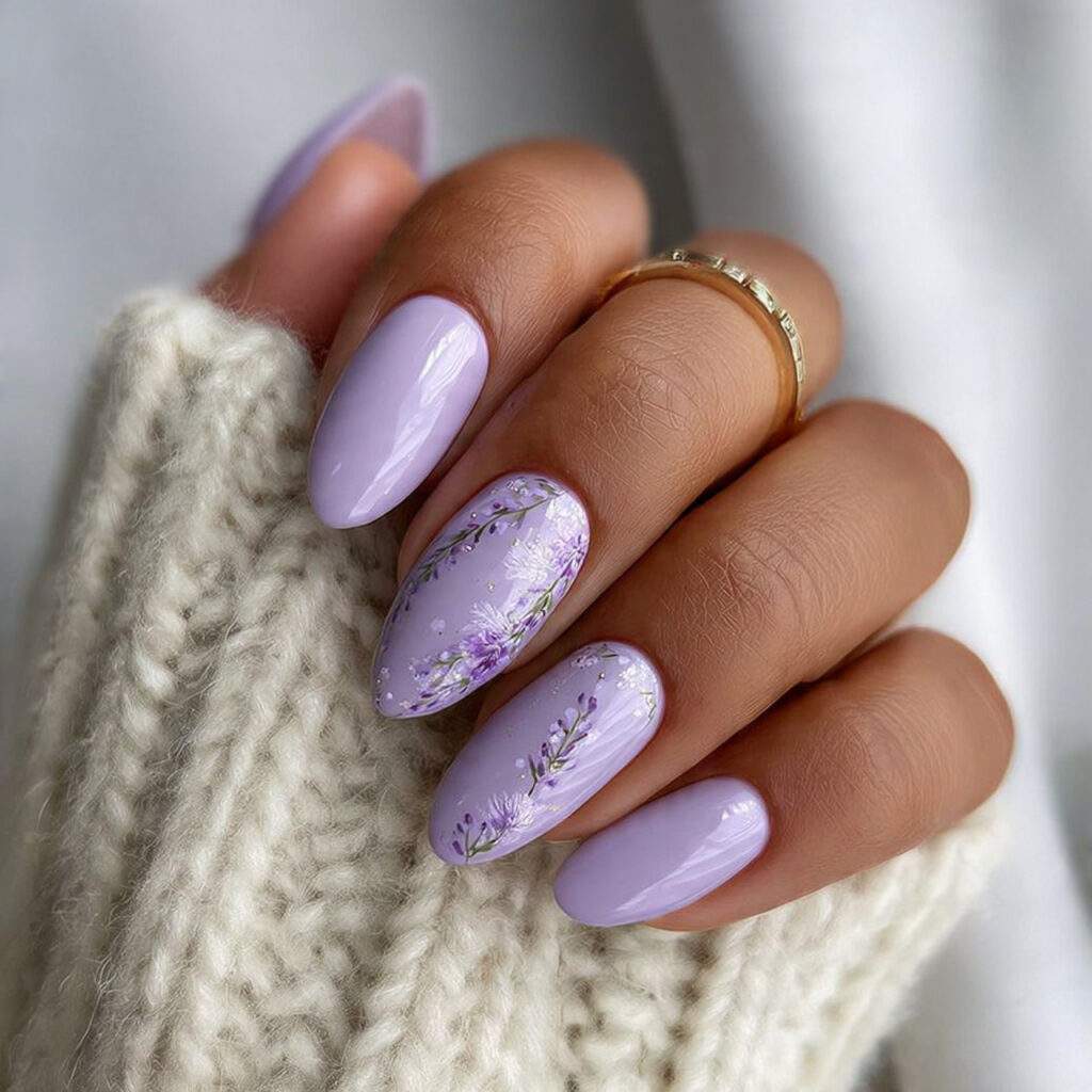 lavender nails for a soft dreamy finish