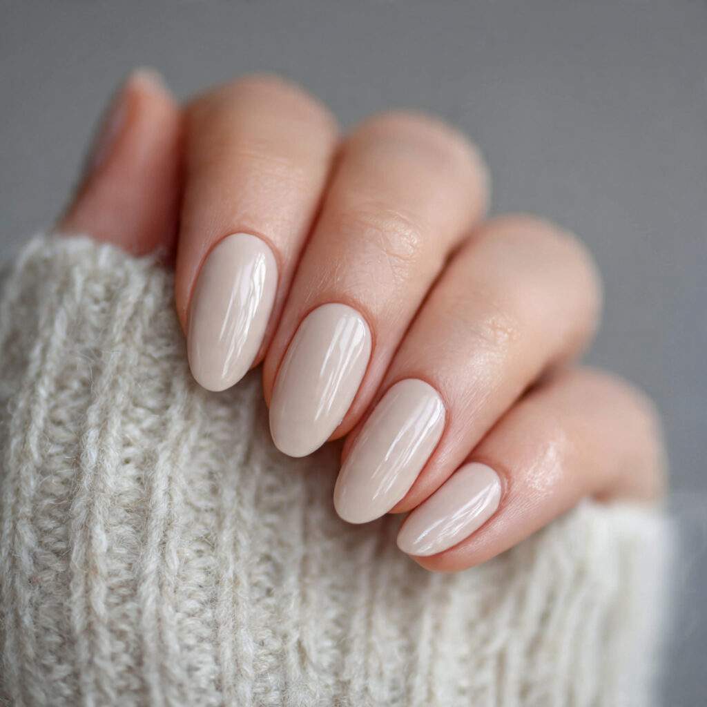 light beige nails
