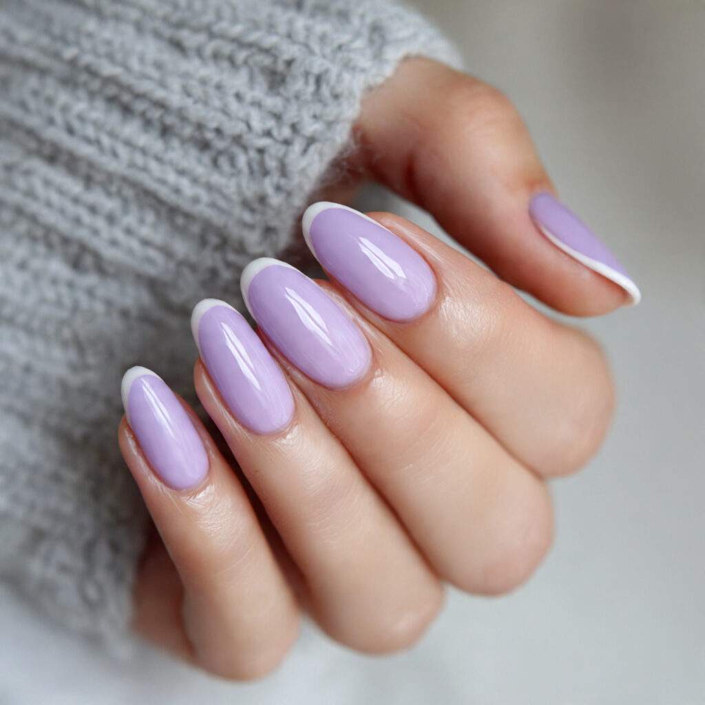 lilac french tips