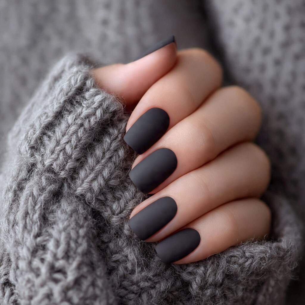 matte elegant winter nails feel smooth cozy
