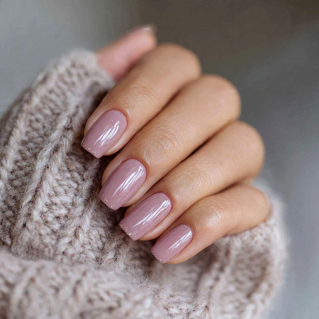 mauve snow glow tips blend warmth and