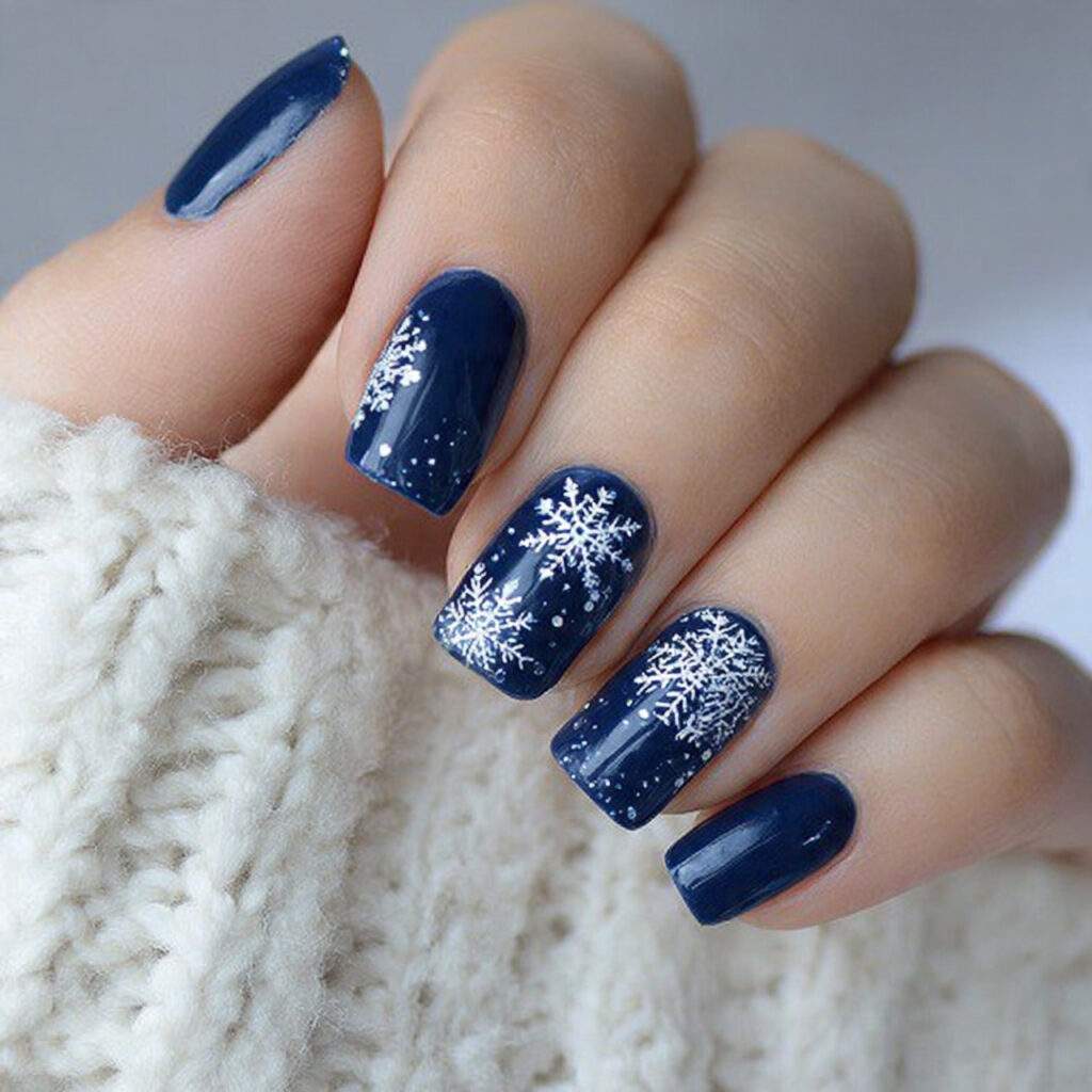 midnight snowfall tip navy nails feel refined