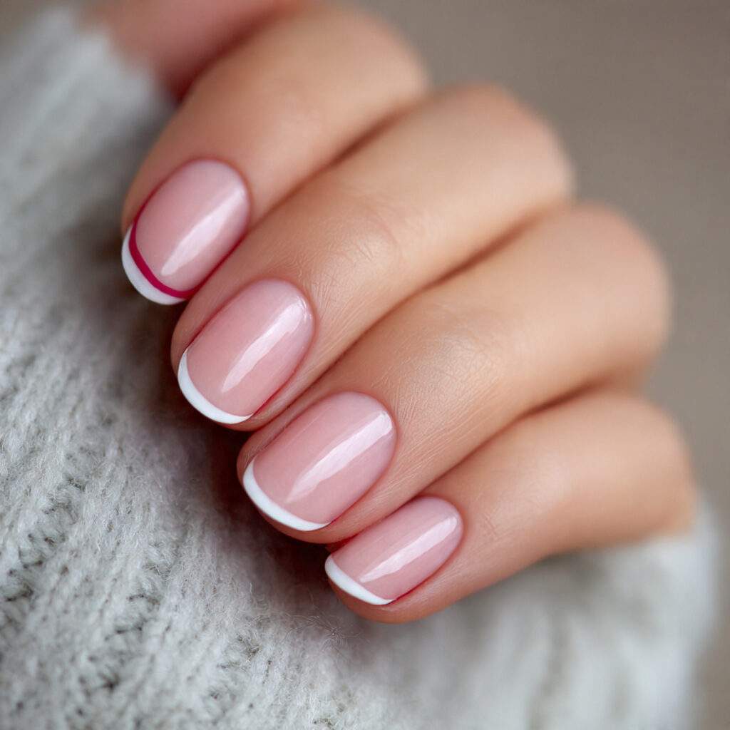 minimal french tips feel clean and structured