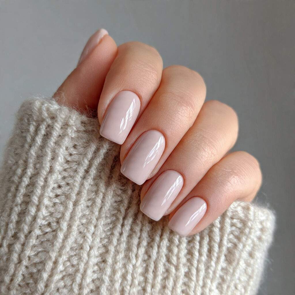 minimal square january nails create a clean