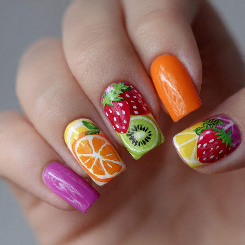mixed fruit nails combine two or more